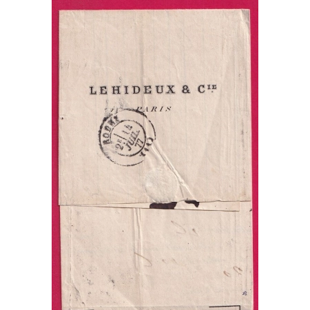 N°38 89 PARIS PLACE DE LA BOURSE 1877 POUR RODEZ AVEYRON 1877 LETTRE COVER