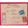 N°138 140 CAD ECHOPE VIC SUR SEILLE MOSELLE RECOMMANDE ETIQUETTE ALLEMANDE 1918 LETTRE COVER