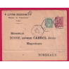 N°111 129 LEVEE EXCEPTIONNELLE PARIS DEPART 1907 POUR BORDEAUX LETTRE COVER