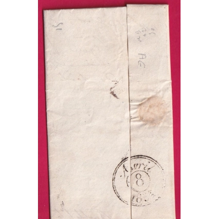 CURSIVE 72 MOISELLES SEINE ET OISE 1834 INDICE 12 POUR PARIS LETTRE COVER