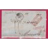 PAQUEBOT POSTES SIMOIS POUR MARSEILLE AVEC TEXTE EN ARABE PAQUEBOT DE LA MEDITERRANEE 31.01.1861 LETTRE COVER