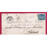 N°14 GC 1 ABBEVILLE SOMME POUR PARIS 25 DECEMBRE 1862 LETTRE COVER
