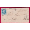 N°22 GC 1914 LACAUNE TARN BOITE RURALE D PIERRE SEGADE POUR ALBI LETTRE COVER