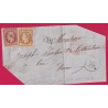 N°13 16 OBL ANCRE PAQUEBOT POSTES BORYSTHENE 9 .1.1861 POUR LA DROME DEVANT DE LETTRE COVER