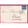 N°14 BLEU FONCE PARIS J 3 60 1 POUR CREST DROME LOSANGE J LETTRE COVER