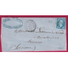 N°22 GC 756 CATELNAU D'AUZAN GERS CAD TYPE 22 POUR AMIENS SOMME LETTRE COVER