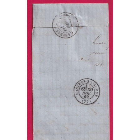 N°29 GC 4197 VIELMUR SUR AGOUT TARN BOITE RURALE E SEMALENS POUR CASTRES LETTRE COVER