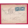 N°29 PAIRE PARIS ETOILE BUREAU CENTRAL GC 1017 CHINON SUR LES TIMBRES INDRE ET LOIRE CURIOSITE LETTRE COVER