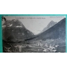 N°137 PAIRE INTERPANNEAU SEMEUSE CARTE POSTALE VALLORCINE HAUTE SAVOIE CAD POSTES ET TELEGRAPHES EURE REEXP 1917 FRANCE