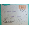N°235 PAIRE SEMEUSE CAD SETE ENTREPOT HERAULT POUR PEZENAS 1932 LETTRE COVER FRANCE