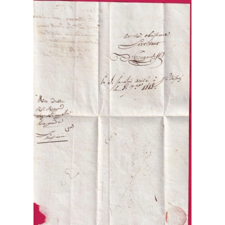 MARQUE P78P ST MAXIMIM A SEC VAR 1812 POUR ST TROPEZ INDICE 13 LETTRE COVER