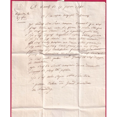 CURSIVE 28 LANNILIS FINISTERE CAD TYPE 13 BREST + PP ROUGE POUR GUINGAMP LETTRE COVER