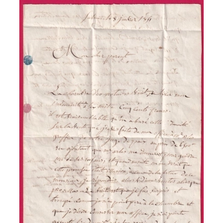 CAD TYPE 15 CASSAGNIES BEGONNES AVEYRON BOITE RURALE A SALMIECH POUR PARIS 1851 LETTRE COVER