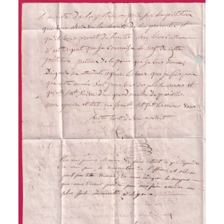 CAD TYPE 15 CASSAGNIES BEGONNES AVEYRON BOITE RURALE A SALMIECH POUR PARIS 1851 LETTRE COVER