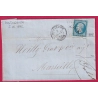 N°14 GC 5048 MOSTAGANEM 5 AOUT 1862 ALGERIE GC PRECOCE POUR MARSEILLE LETTRE COVER
