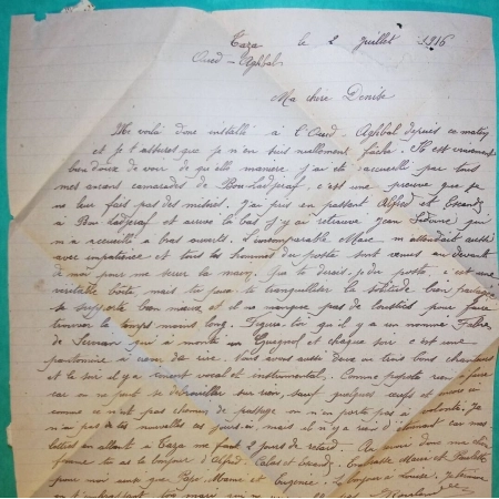 FRANCHISE MILITAIRE FM CAPITAINE POSTE DE L'OUED AGHBAL MAROC POUR ST NAZAIRE DE LADAREZ HERAULT 1916 WW1 COVER FRANCE
