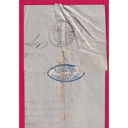 N°45A TTB GC 24 AIGUILLON LOT ET GARONNE POUR MARMANDE  LETTRE COVER