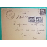 N°715 x3 MARIANNE DE GANDON 2 NUANCES RECOMMANDE PROVISOIRE LES ABRETS ISERE POUR GRENOBLE 1946 LETTRE COVER FRANCE