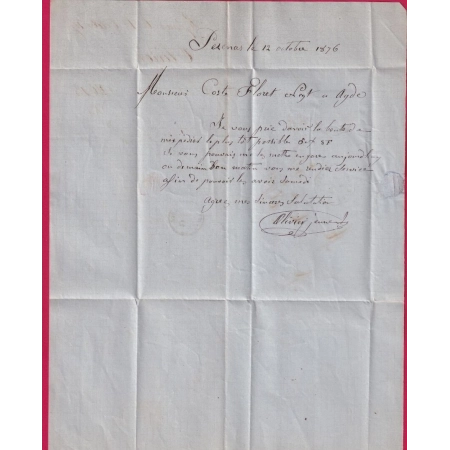 N°60 CONVOYEUR PEZENAS HERAULT POUR AGDE HERAULT LETTRE COVER