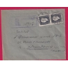 RECOMMANDE PROVISOIRE  N°696 PAIRE ROMBAS MOSELLE POUR STRASBOURG 1946 LETTRE COVER