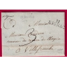 MARQUE 11 RIGNAC AVEYRON 1824 POUR VILLEFRANCHE DE ROUERGUE INDICE 14 LETTRE COVER