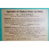 N°189 + 235 + 407 MIXTE SEMEUSE MERCURE CARTE POSTALE PUB TIMBRES POSTES AU POIDS JACOMET SETE HERAULT POUR MONTPELLIER