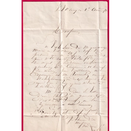 CAD TYPE 15 LAUNOY SUR VENCE ARDENNES BOITE RURALE ROUGE F VIEL ST REMY POUR SIGNY L'ABBAYE 1853 LETTRE COVER