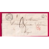 CAD TYPE 15 CHATEAU GONTIER 1846 MAYENNE BOITE RURALE I DAON DECIME RURAL POUR ANGERS LETTRE COVER