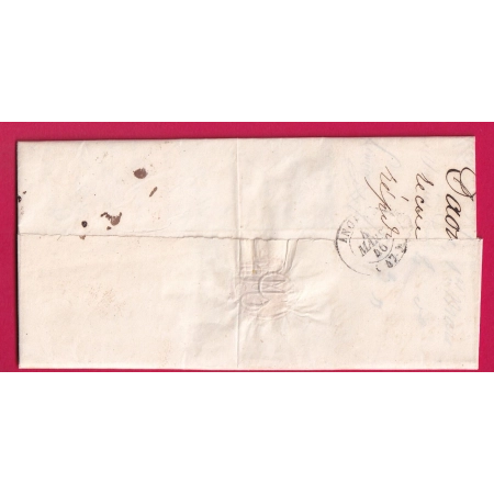 CAD TYPE 15 CHATEAU GONTIER 1846 MAYENNE BOITE RURALE I DAON DECIME RURAL POUR ANGERS LETTRE COVER
