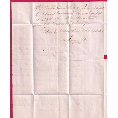CAD TYPE 15 CHATEAU GONTIER 1846 MAYENNE BOITE RURALE I DAON DECIME RURAL POUR ANGERS LETTRE COVER