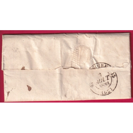 CAD TYPE 11 ARDES PUY DE DOME 1833 POUR SAUXILLANGES INDICE 15 LETTRE COVER