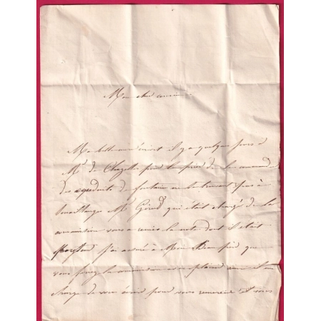 CAD TYPE 11 ARDES PUY DE DOME 1833 POUR SAUXILLANGES INDICE 15 LETTRE COVER