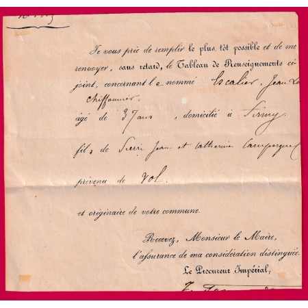 CAD TYPE 15 DECAZEVILLE AVEYRON BOITE RURALE E FIRMY POUR VILLEFRANCHE 1868 LETTRE COVER