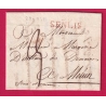 MARQUE 58 SENLIS OISE 1812 POUR MELUN SEINE ET MARNE INDICE 11 LETTRE COVER