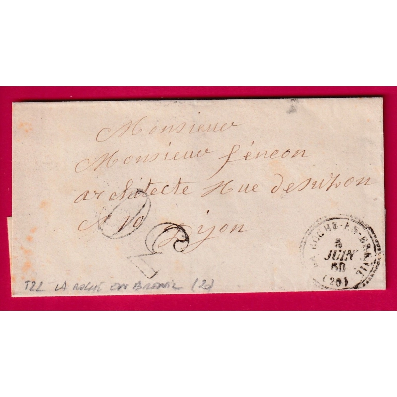 CAD TYPE 22 LA ROCHE EN BREUIL COTE D'OR POUR DIJON PC INDICE 13 LETTRE COVER FRANCE