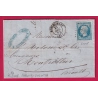 RARE PC DU GC SUR N°22 MONTELIMART DROME PC DU GC 2448 POUR MONTPELLIER HERAULT 22 DEC 1862 LETTRE COVER FRANCE