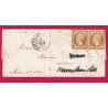N°13B X2 PC 2364 PACY SUR EURE POUR RAMBOUILLET LETTRE COVER FRANCE