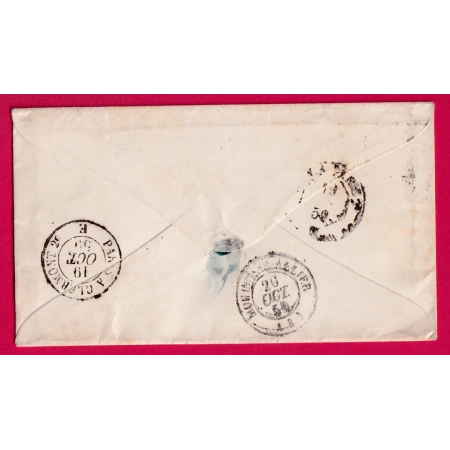 N°13 PAIRE BISTRE BRUN SUR CHAMOIS PC 1896 MARSEILLE POUR MOULINS ALLIER LETTRE COVER