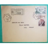 N°1440 + 1441 CARNAC CHATEAU DE JOUX RECOMMANDE CACHET MANUEL ST MANDRIER MARINE VAR POUR TOULON 1966 COVER FRANCE