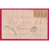 N°13 X2 PC 1747 LODEVE HERAULT POUR GIGNAC LETTRE COVER