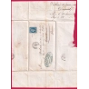 N°22 PC DU GC 4077 VALENCE SUR RHONE DROME CAD TYPE 15 INDICE 18 POUR TOULOUSE 11 JANVIER 1863 LETTRE COVER FRANCE