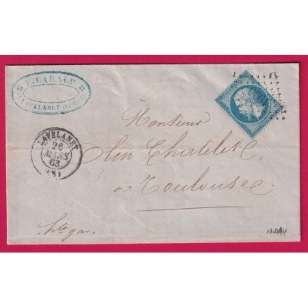 N°22 PC DU GC 1990 LAVELANET ARIEGE POUR TOULOUSE HAUTE GARONNE INDICE 14 LETTRE COVER FRANCE