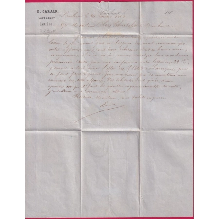 N°22 PC DU GC 1990 LAVELANET ARIEGE POUR TOULOUSE HAUTE GARONNE INDICE 14 LETTRE COVER FRANCE