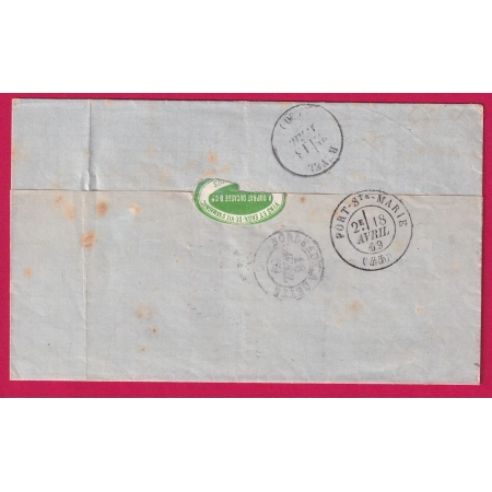 N°29 GC 2989 LAVARDAC LOT ET GARONNE BM DE PONT DE BORDES POUR REVEL HAUTE GARONNE  LETTRE COVER FRANCE ETIQUETTE PUB