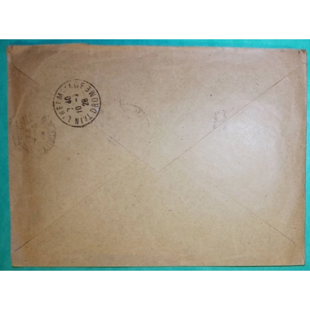 RECOMMANDE REGENCE DE TUNIS GRIFFE 1ère EMISSION DES TIMBRES PRO JUVENTUTE POUR TAIN L'HERMITAGE DROME 1928 COVER FRANCE