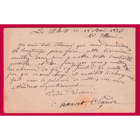 N°55 CONVOYEUR STATION VIRIEU S LA BOURBE ISERE LIGNE GR L INDICE 17 POUR LYON CARTE PRECURSEUR LETTRE COVER