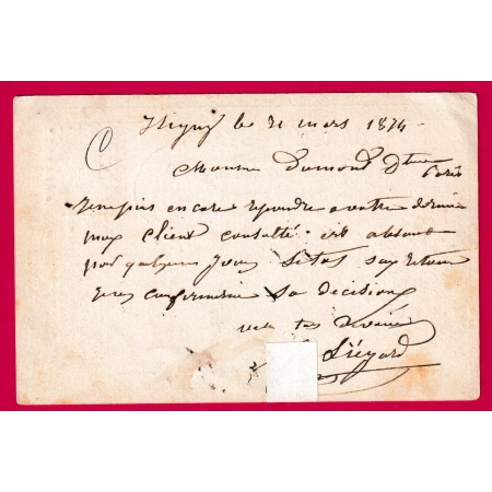 N°59 GC 1828 ISIGNY CALVADOS POUR PARIS CARTE PRECURSEUR LETTRE COVER