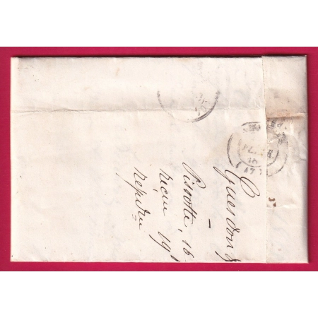 CAD TYPE 13 FONTENAY LE COMTE VENDEE 1848 BOITE RURALE J PISSOTTE POUR ANGERS LETTRE COVER