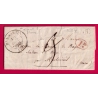 CAD TYPE 13 DAMMARTIN SEINE ET MARNE 1841 BOITE RURALE B JUILLY DECIME RURAL POUR MONTMIRAIL MARNE LETTRE COVER