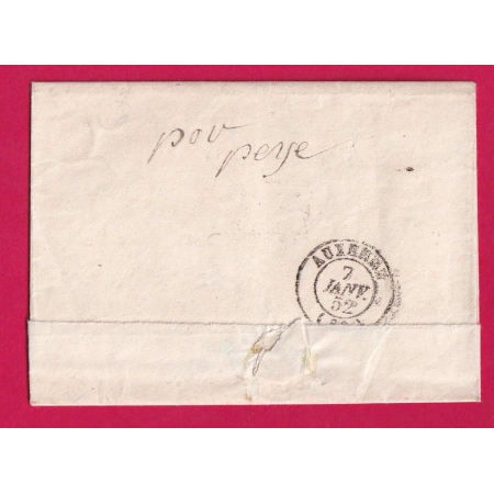 N°4 GRILLE SENS SUR YONNE BOITE RURALE V NON IDENTIFIEE POUR AUXERRE LETTRE COVER